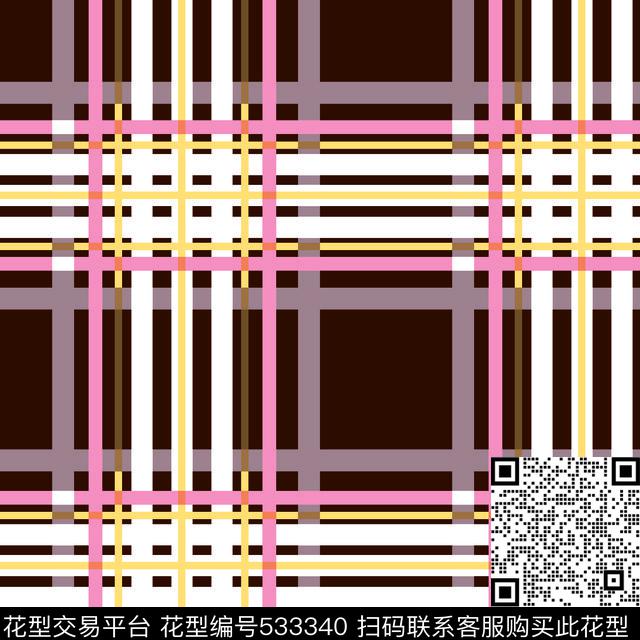 手绘矢量电脑绘画线条几何格子传统印花华亿平台下载（图片编号: 533340） - 瓦栏（Walan）