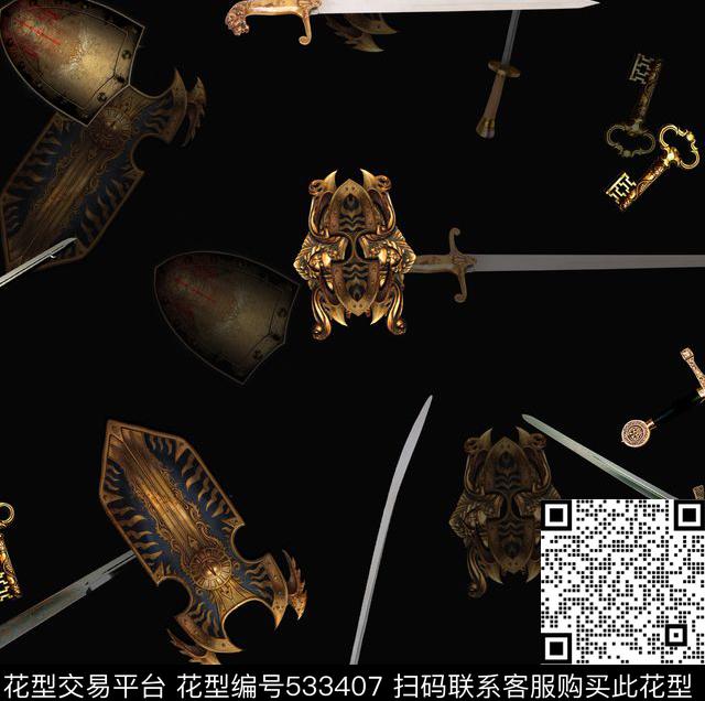 潮流复古男装华亿平台数码印花华亿平台下载（图片编号: 533407） - 瓦栏（Walan）