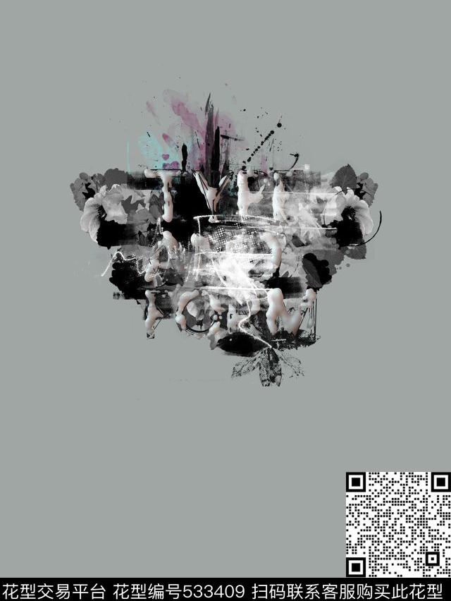 时尚大牌欧美风格服装设计数码印花数码印花华亿平台下载（图片编号: 533409） - 瓦栏（Walan）