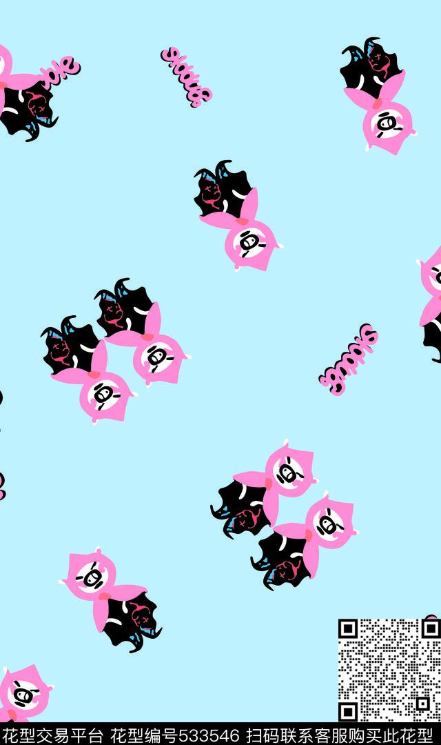 卡通小猪可爱卡通猪传统印花华亿平台下载（图片编号: 533546） - 瓦栏（Walan）