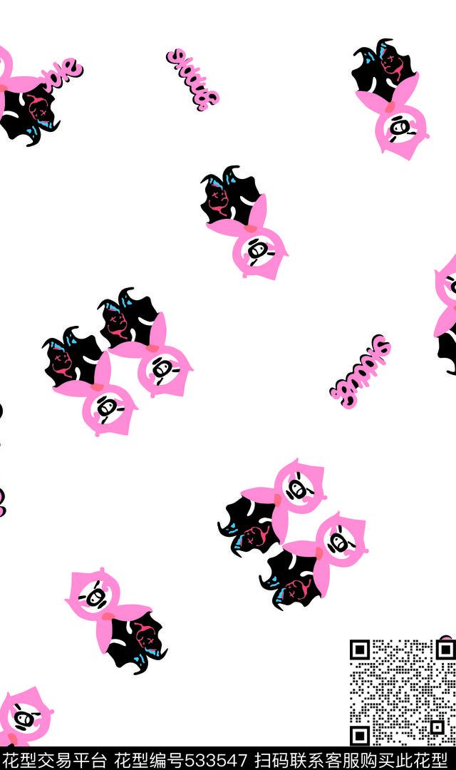 卡通小猪可爱卡通猪传统印花华亿平台下载（图片编号: 533547） - 瓦栏（Walan）