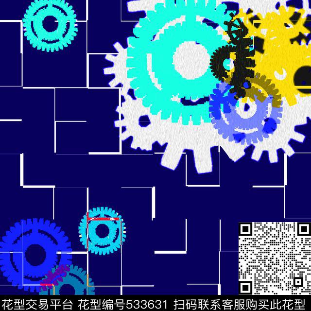 时尚齿轮卫衣T恤数码印花华亿平台下载（图片编号: 533631） - 瓦栏（Walan）