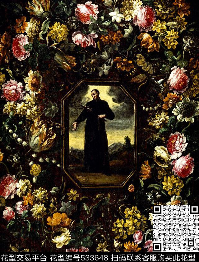 油画花卉油画花卉写实独幅牡丹时尚欧美玫瑰耶稣信仰数码印花华亿平台下载（图片编号: 533648） - 瓦栏（Walan）