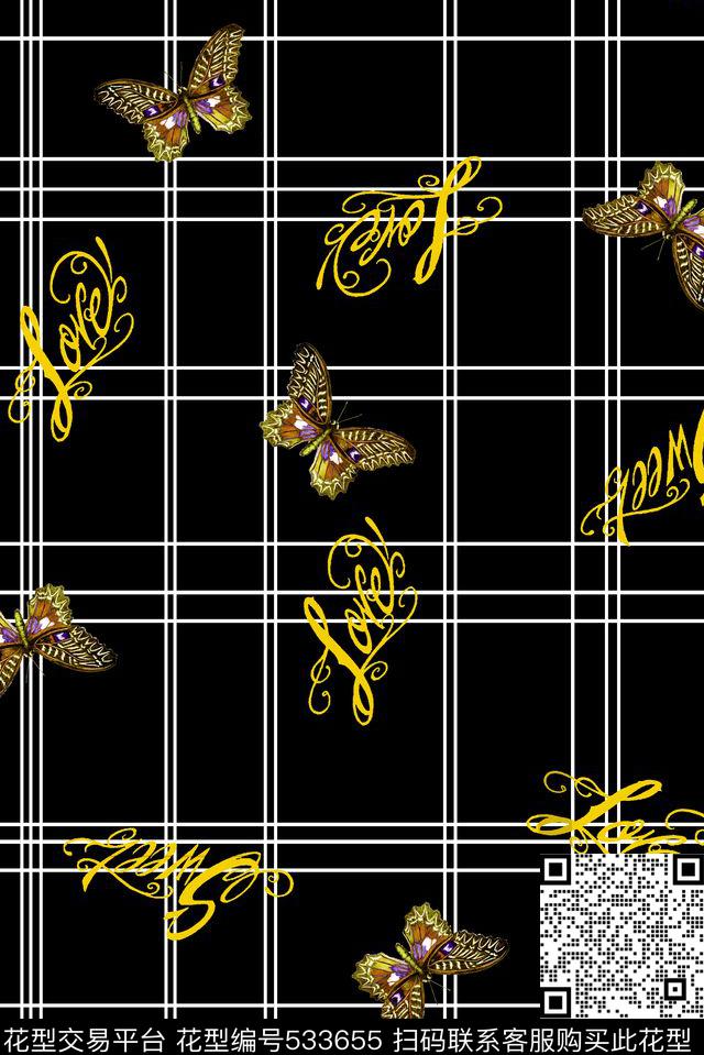 时尚潮流蝴蝶几何传统印花华亿平台下载（图片编号: 533655） - 瓦栏（Walan）