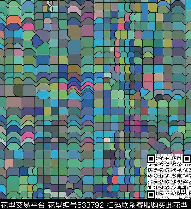 线条几何块面传统印花华亿平台下载（图片编号: 533792） - 瓦栏（Walan）