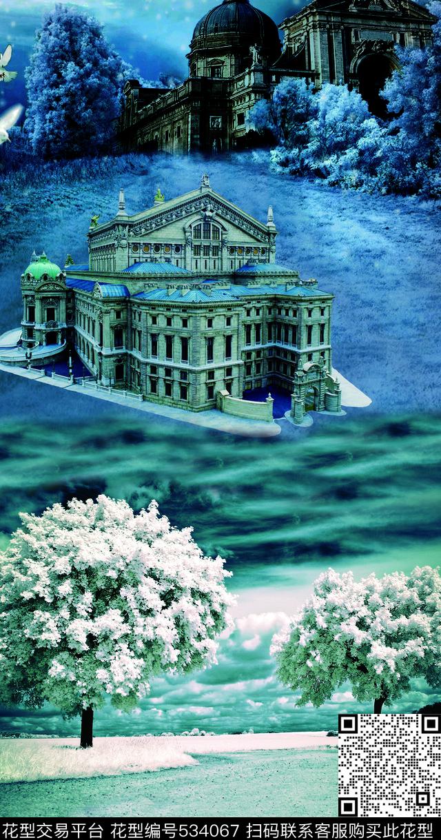 时尚大牌欧美风格服装设计数码印花数码印花华亿平台下载（图片编号: 534067） - 瓦栏（Walan）