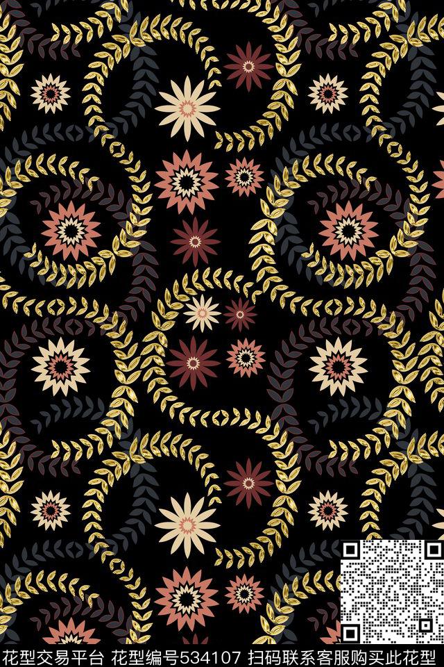 创意想象写意传统印花华亿平台下载（图片编号: 534107） - 瓦栏（Walan）