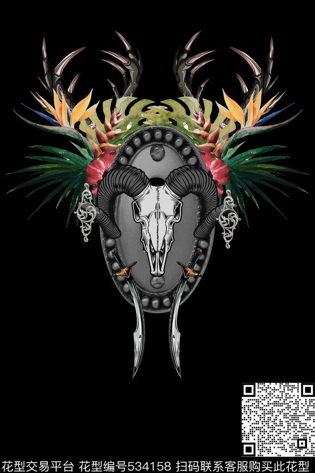 t恤华亿平台潮流复古数码印花华亿平台下载（图片编号: 534158） - 瓦栏（Walan）