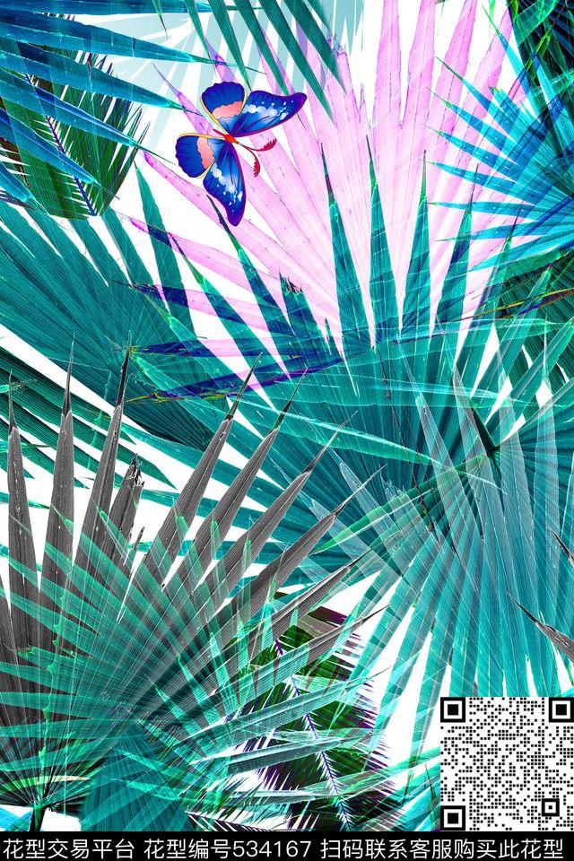 假日热带休闲数码印花华亿平台下载（图片编号: 534167） - 瓦栏（Walan）