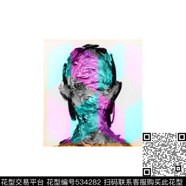 欧式雕像菱形数码印花华亿平台下载（图片编号: 534282） - 瓦栏（Walan）