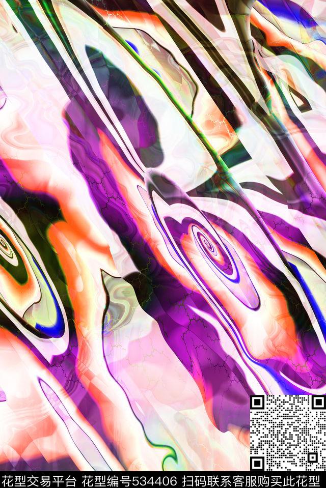 数码漩涡气体数码印花华亿平台下载（图片编号: 534406） - 瓦栏（Walan）
