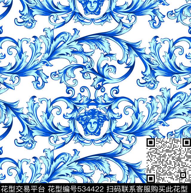 时尚花纹复古花纹范哲思传统印花华亿平台下载（图片编号: 534422） - 瓦栏（Walan）