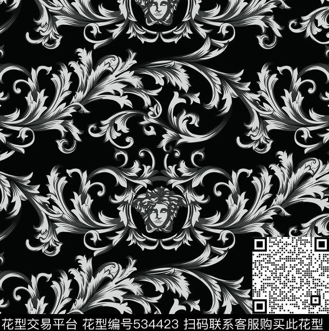 时尚花纹复古花纹范哲思传统印花华亿平台下载（图片编号: 534423） - 瓦栏（Walan）