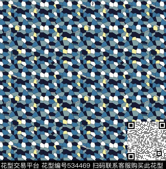 几何方块格子传统印花华亿平台下载（图片编号: 534469） - 瓦栏（Walan）