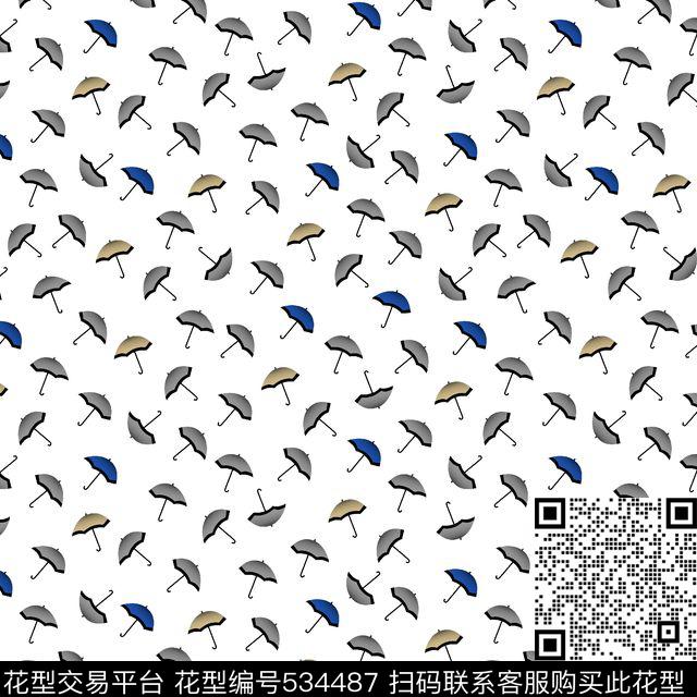 几何雨伞花纹传统印花华亿平台下载（图片编号: 534487） - 瓦栏（Walan）