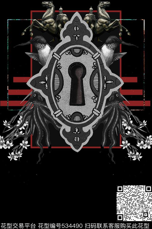 t恤华亿平台潮流复古数码印花华亿平台下载（图片编号: 534490） - 瓦栏（Walan）