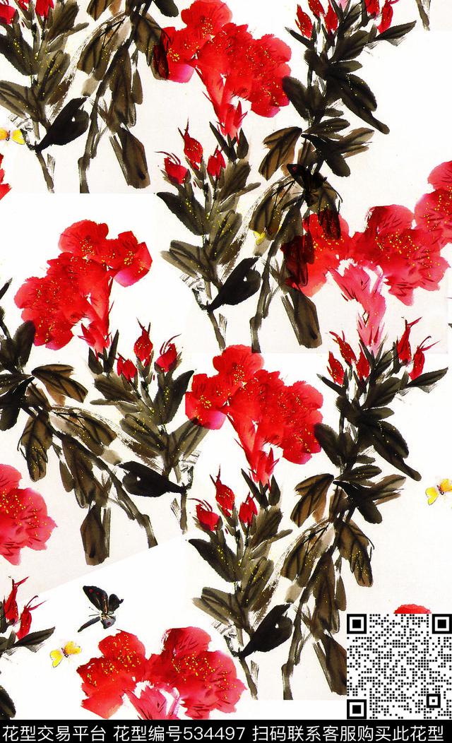 大花数码印花华亿平台下载（图片编号: 534497） - 瓦栏（Walan）