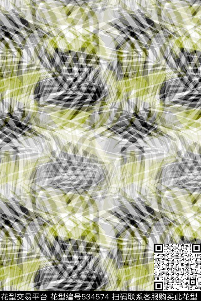 男装几何树叶数码印花华亿平台下载（图片编号: 534574） - 瓦栏（Walan）