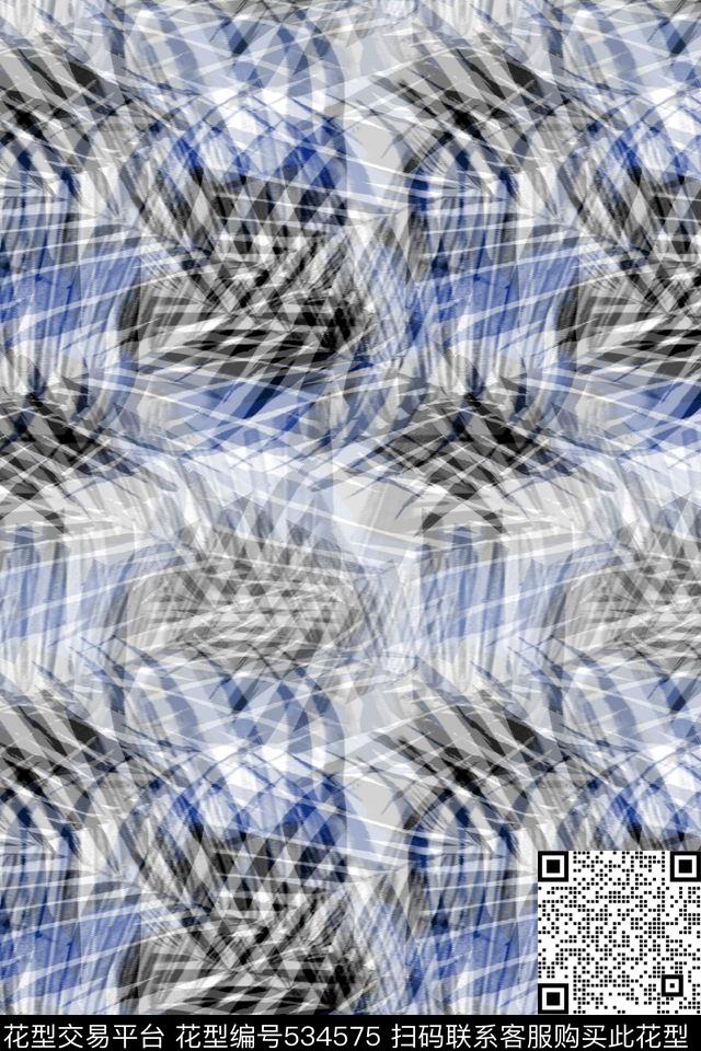 男装几何树叶数码印花华亿平台下载（图片编号: 534575） - 瓦栏（Walan）