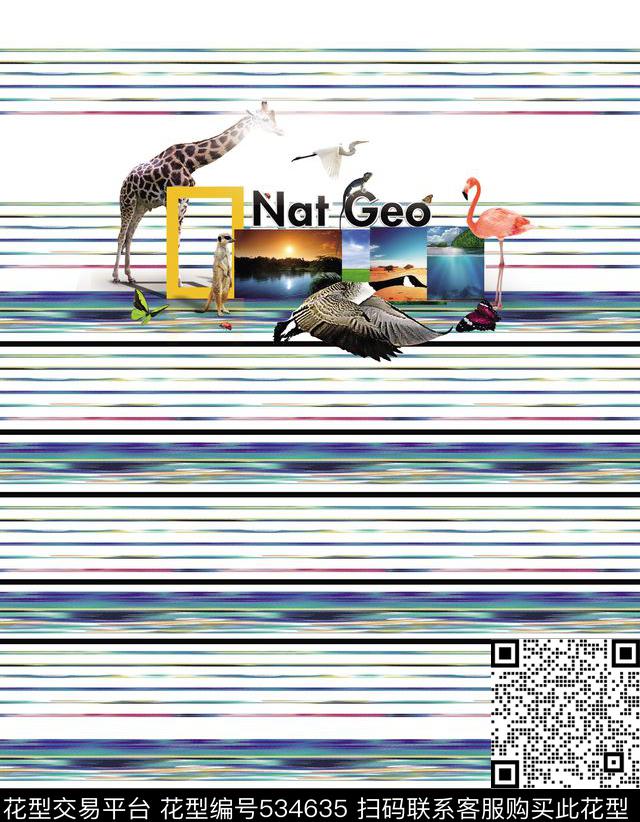 几何线条动物数码印花华亿平台下载（图片编号: 534635） - 瓦栏（Walan）