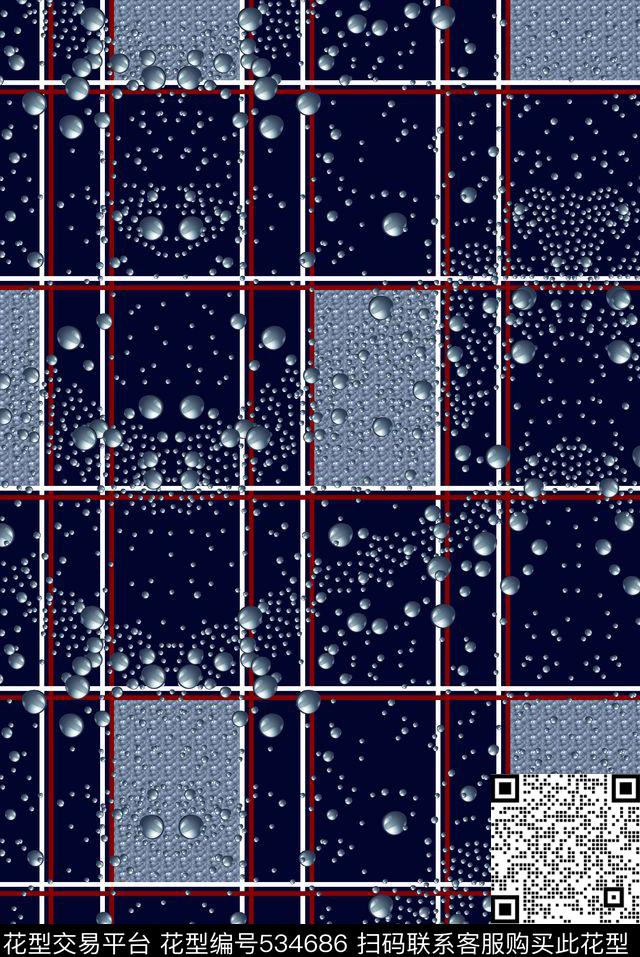 波点纹理抽象格子数码印花华亿平台下载（图片编号: 534686） - 瓦栏（Walan）