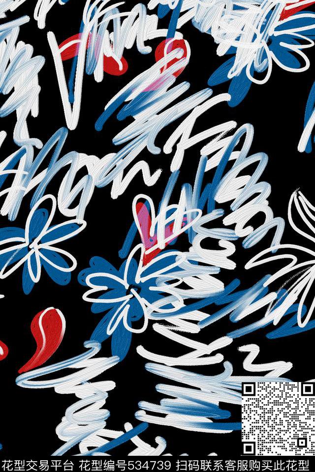 原创大牌手绘数码印花华亿平台下载（图片编号: 534739） - 瓦栏（Walan）