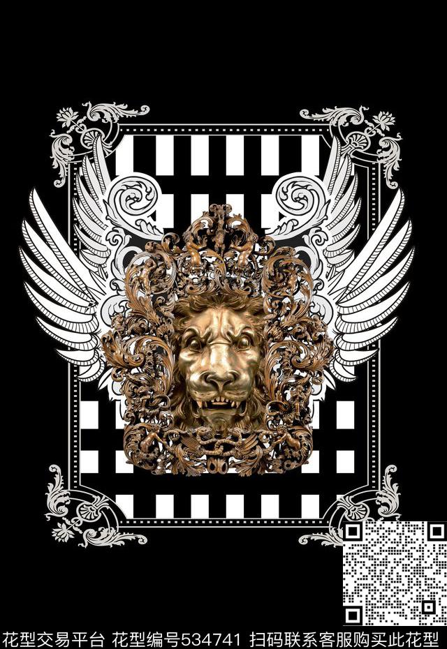 潮流时尚定位男装动物数码印花华亿平台下载（图片编号: 534741） - 瓦栏（Walan）