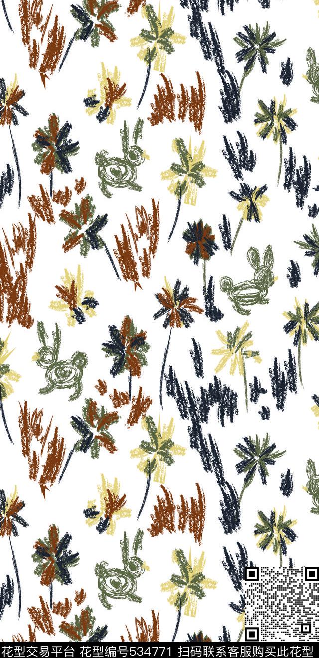 大牌花卉花藤数码印花华亿平台下载（图片编号: 534771） - 瓦栏（Walan）