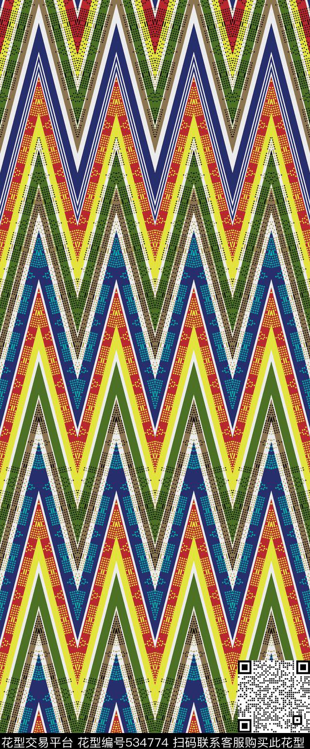 几何时尚现代数码印花华亿平台下载（图片编号: 534774） - 瓦栏（Walan）
