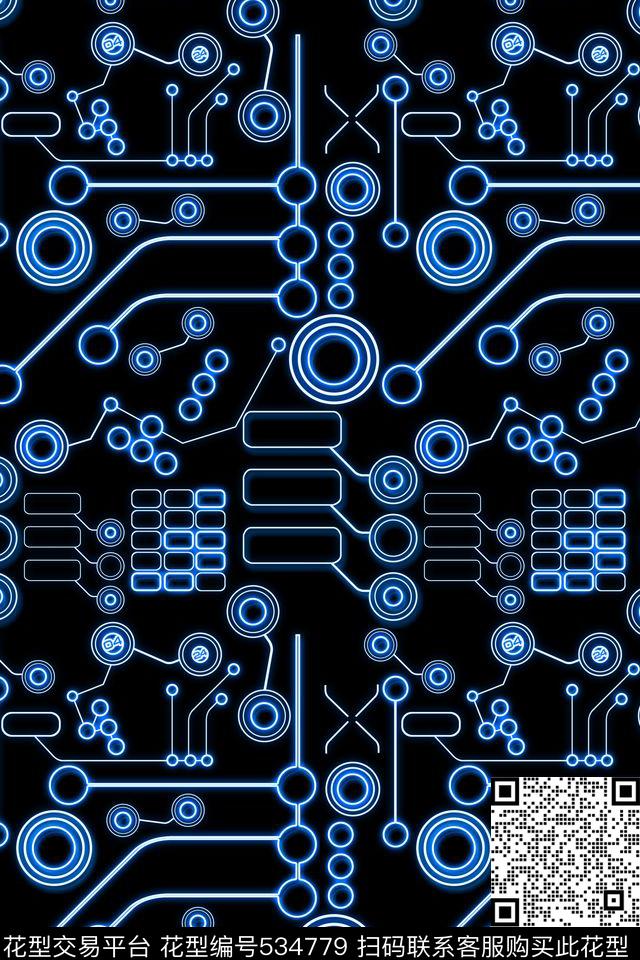 潮流符号科技传统印花华亿平台下载（图片编号: 534779） - 瓦栏（Walan）