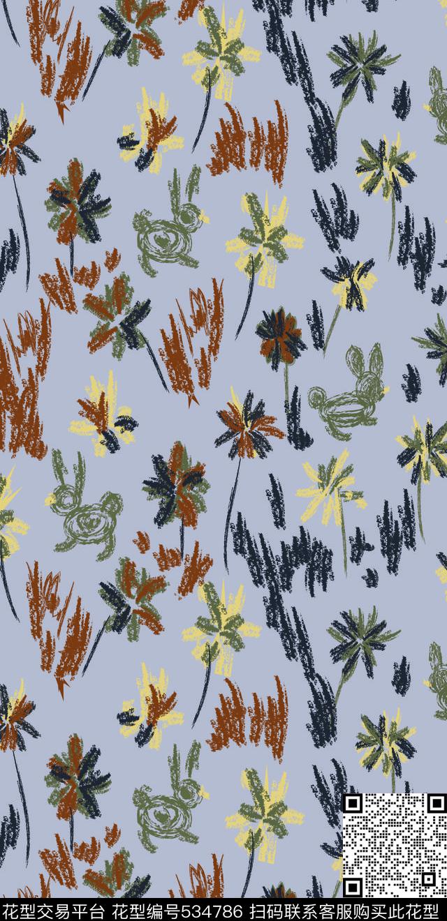 大牌花卉花藤数码印花华亿平台下载（图片编号: 534786） - 瓦栏（Walan）