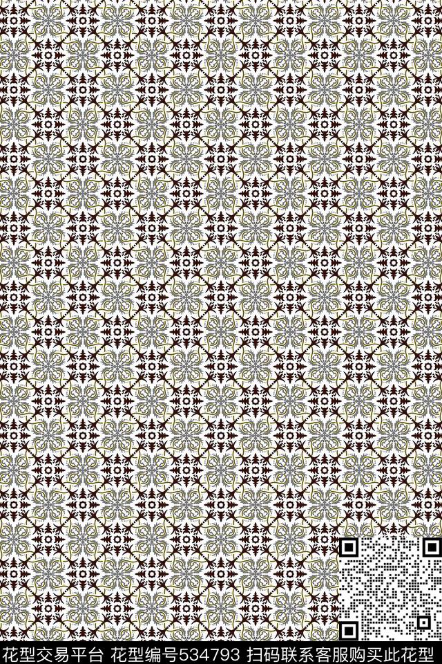 传统传统纹样商务衬衫传统印花华亿平台下载（图片编号: 534793） - 瓦栏（Walan）