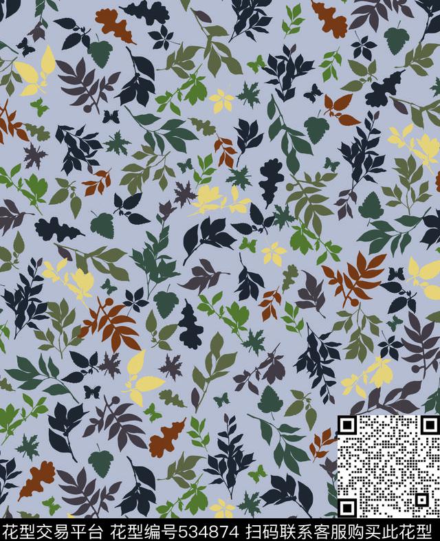 大牌花卉花藤数码印花华亿平台下载（图片编号: 534874） - 瓦栏（Walan）