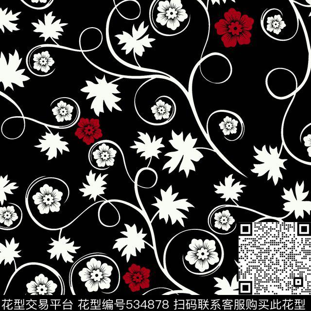 字母定位花扎染华亿平台传统印花华亿平台下载（图片编号: 534878） - 瓦栏（Walan）