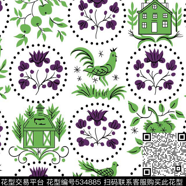 字母定位花扎染华亿平台传统印花华亿平台下载（图片编号: 534885） - 瓦栏（Walan）