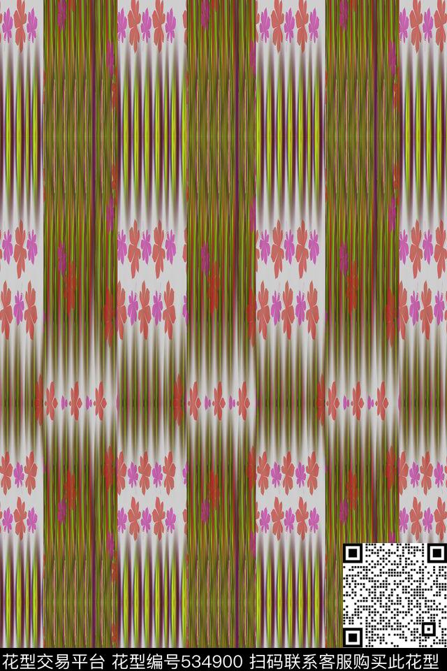 花卉时尚纹理数码印花华亿平台下载（图片编号: 534900） - 瓦栏（Walan）