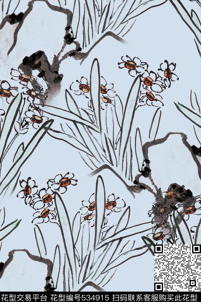 爆款甲虫时尚数码印花华亿平台下载（图片编号: 534915） - 瓦栏（Walan）