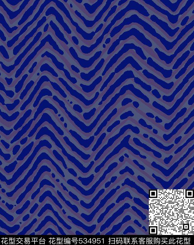 波浪线男装衬衫手绘传统印花华亿平台下载（图片编号: 534951） - 瓦栏（Walan）