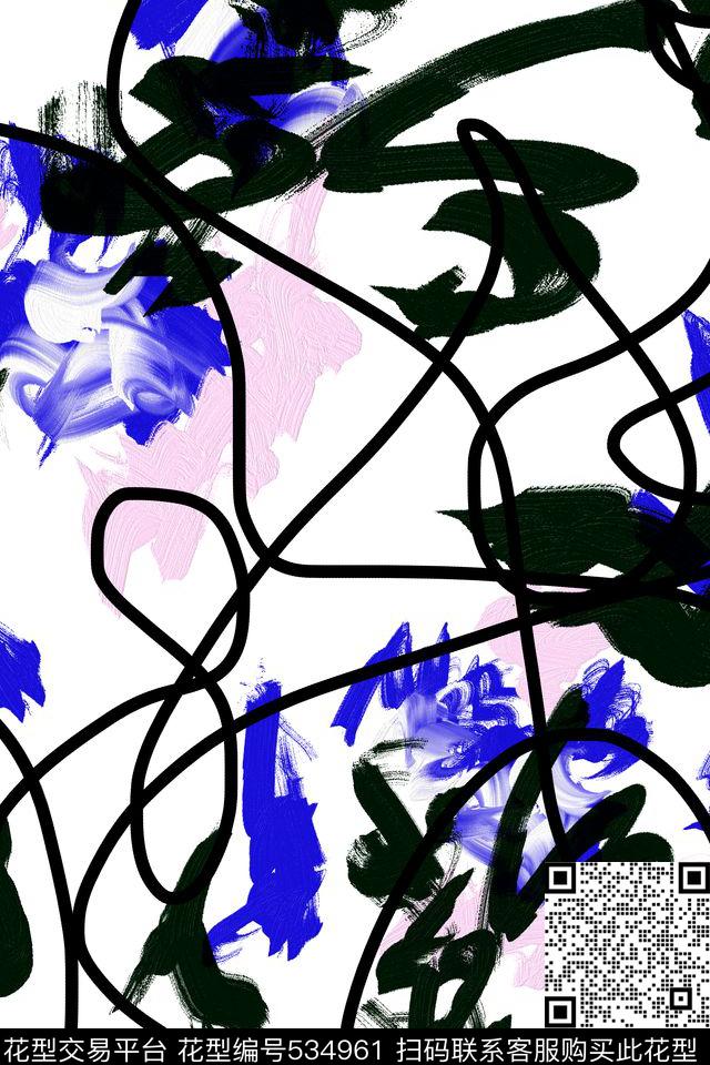 大牌手绘油画数码印花华亿平台下载（图片编号: 534961） - 瓦栏（Walan）