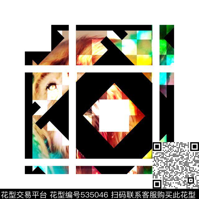 欧式T恤虎头数码印花华亿平台下载（图片编号: 535046） - 瓦栏（Walan）