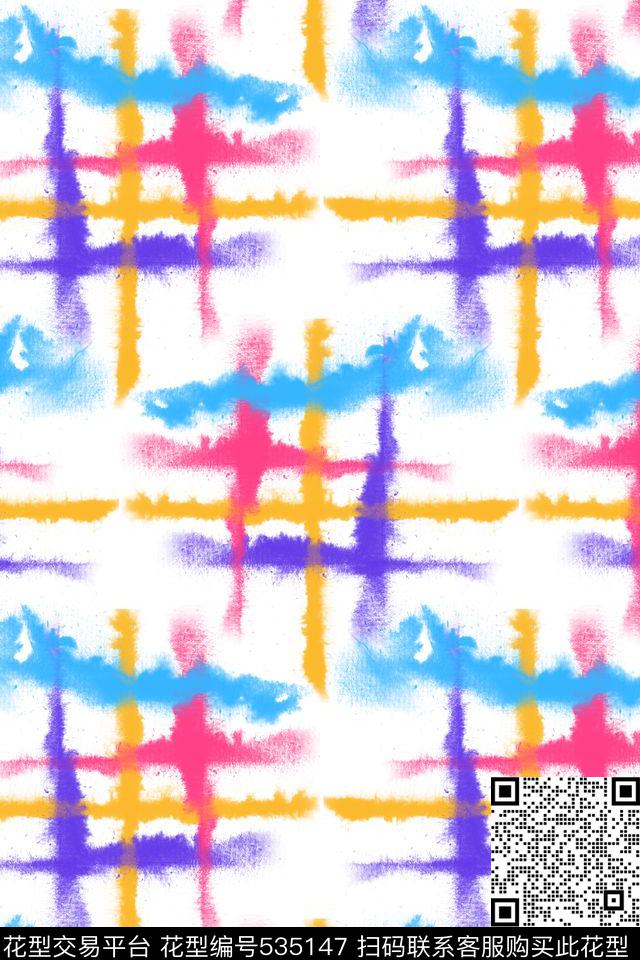 彩色条纹图形传统印花华亿平台下载（图片编号: 535147） - 瓦栏（Walan）