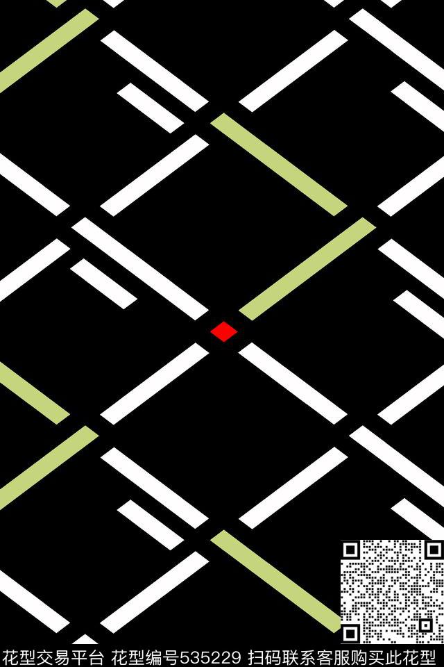 抽象格子几何传统印花华亿平台下载（图片编号: 535229） - 瓦栏（Walan）