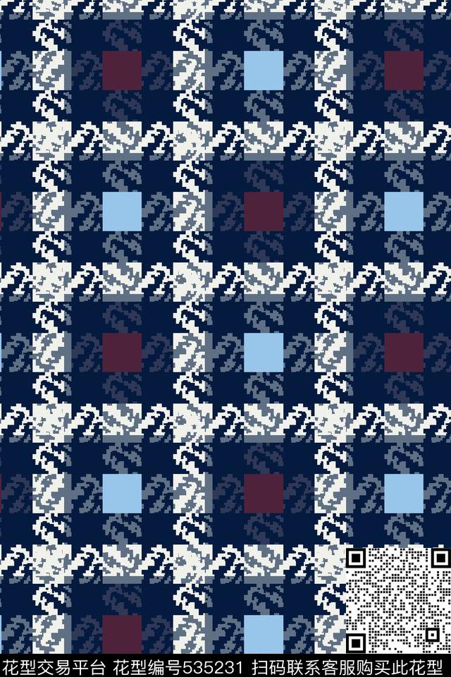抽象纹理几何传统印花华亿平台下载（图片编号: 535231） - 瓦栏（Walan）