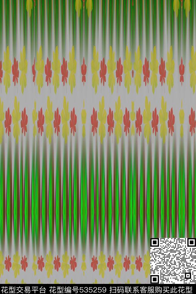 时尚花卉纹理数码印花华亿平台下载（图片编号: 535259） - 瓦栏（Walan）