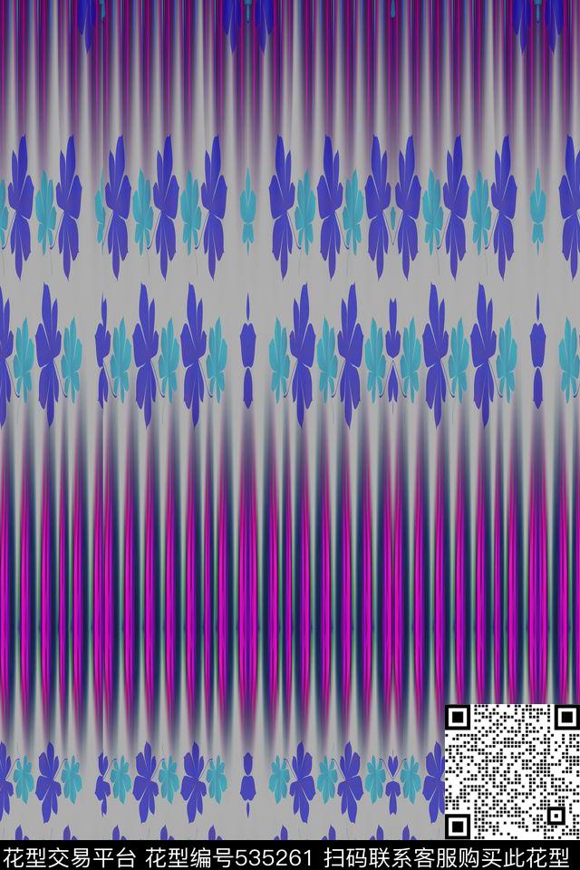 花卉颗粒色彩斑斓数码印花华亿平台下载（图片编号: 535261） - 瓦栏（Walan）