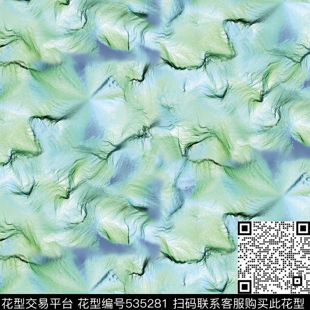 羽毛线条渐变数码印花华亿平台下载（图片编号: 535281） - 瓦栏（Walan）