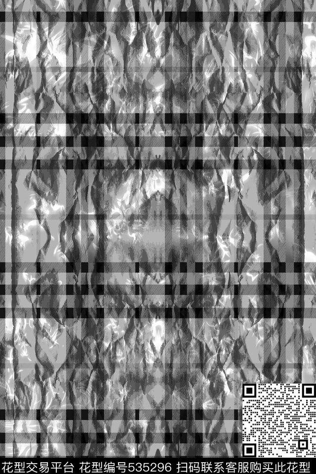 抽象格子艺术纹理数码印花华亿平台下载（图片编号: 535296） - 瓦栏（Walan）