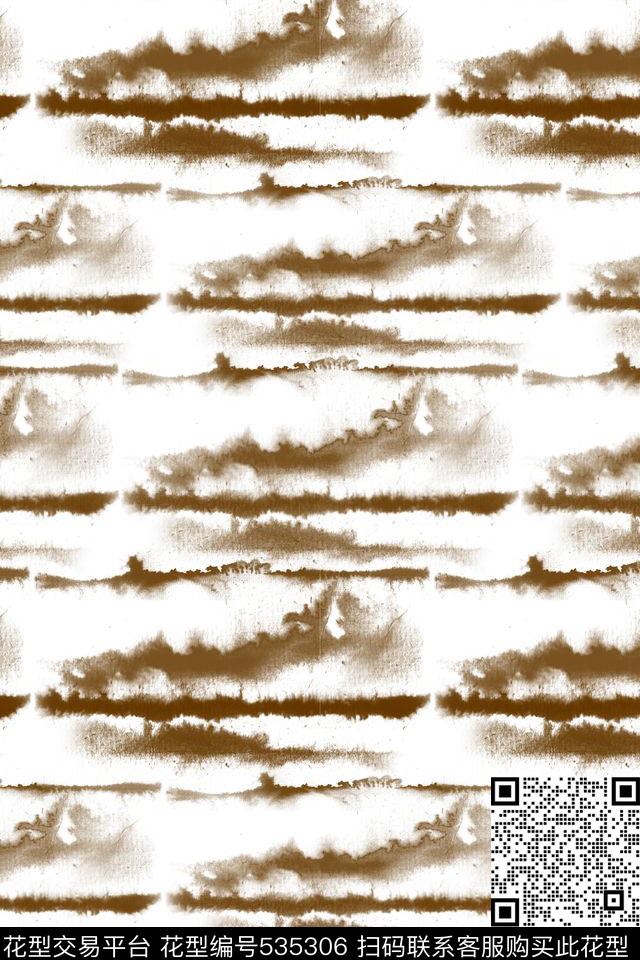 笔触彩色条纹传统印花华亿平台下载（图片编号: 535306） - 瓦栏（Walan）