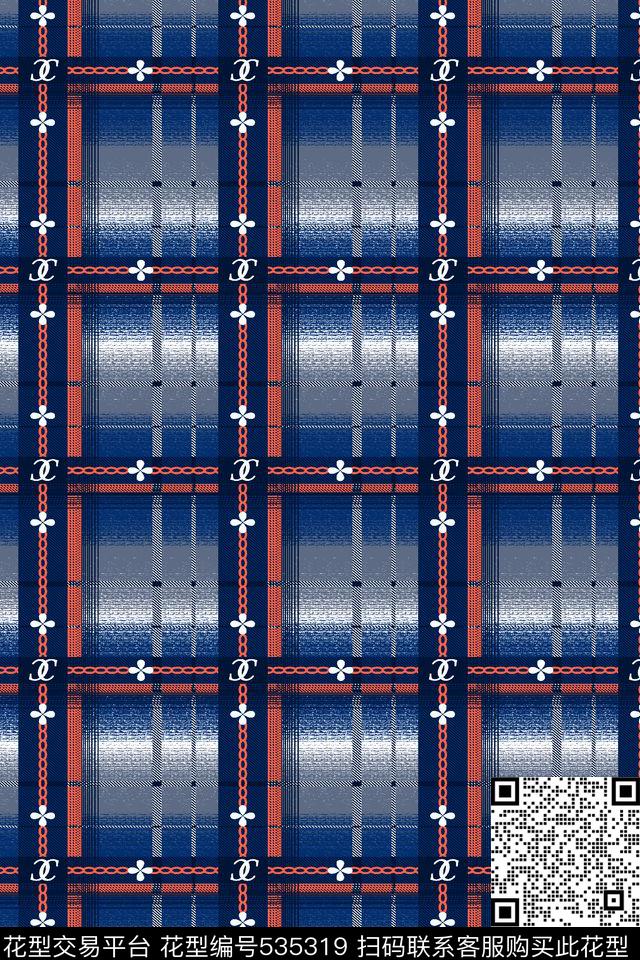 抽象格子横条纹理传统印花华亿平台下载（图片编号: 535319） - 瓦栏（Walan）