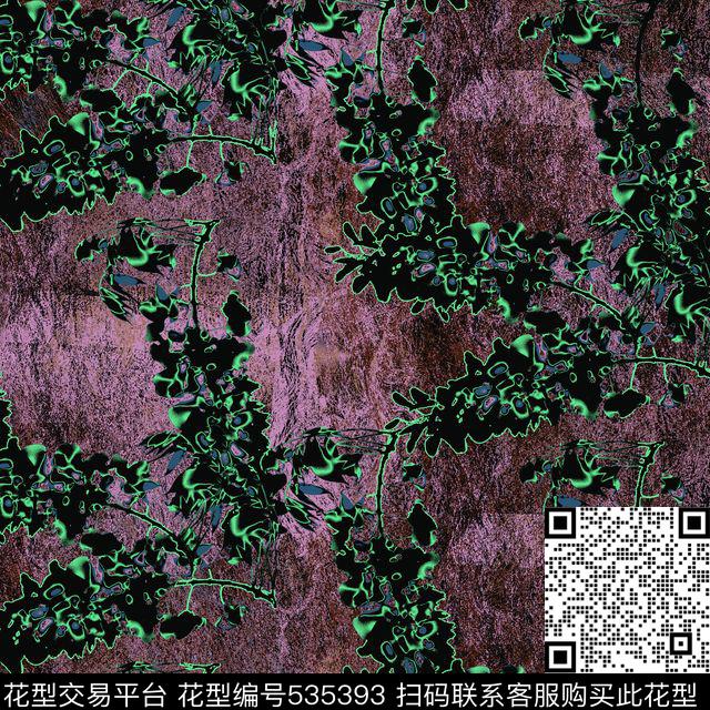 线条几何花卉花纹传统印花华亿平台下载（图片编号: 535393） - 瓦栏（Walan）